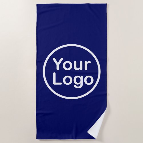 Add Your Own Logo  Navy Blue 2 Beach Towel