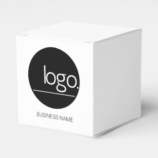 ADD YOUR OWN LOGO SIMPLE WHITE BUSINESS COMPANY FAVOR BOXES