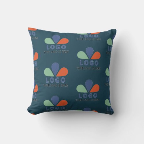 ADD YOUR OWN LOGO  THROW PILLOW