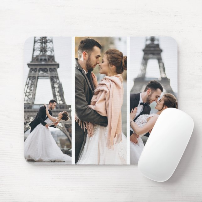 Add Your Own - Minimal 3 Photo Gallery Mouse Pad (With Mouse)