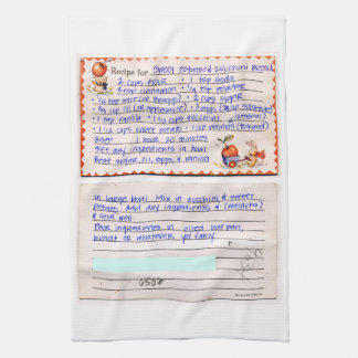 Add your own mom grandma's favorite recipe custom kitchen towel