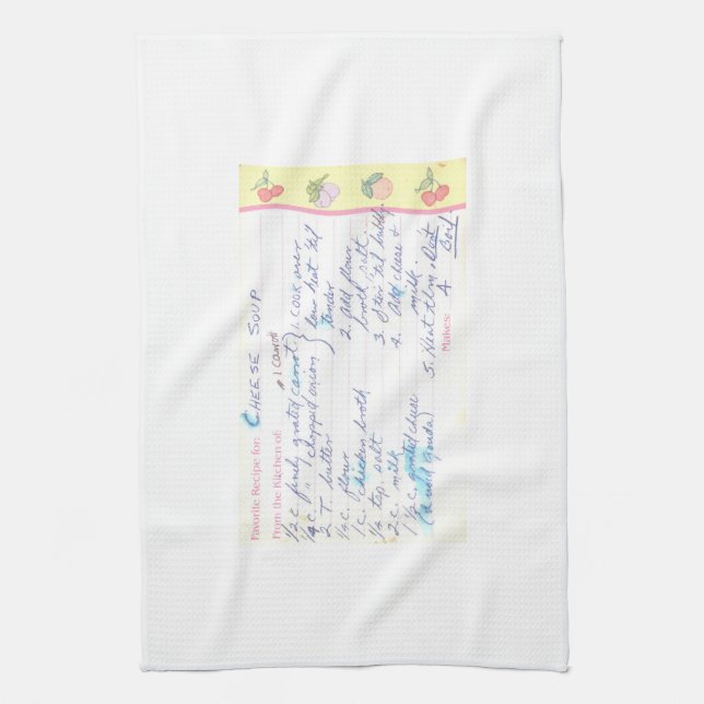 Add your own mom or grandma's favorite recipe towel (Vertical)