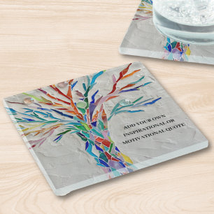 Add Your Own Motivational / Inspirational Quote Glass Coaster