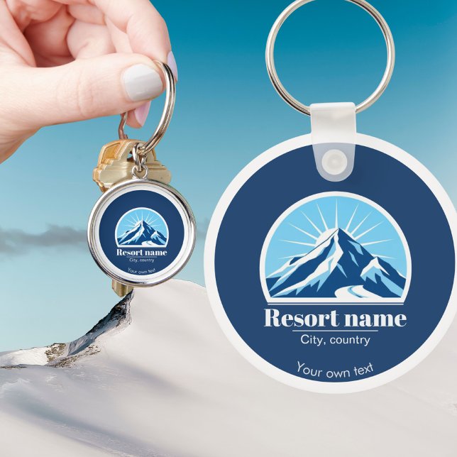 Add your own mountain ski resort name keychain (Creator Uploaded)