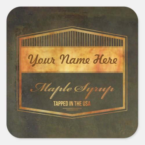 Add Your Own Name Brand Maple Syrup Label Sticker