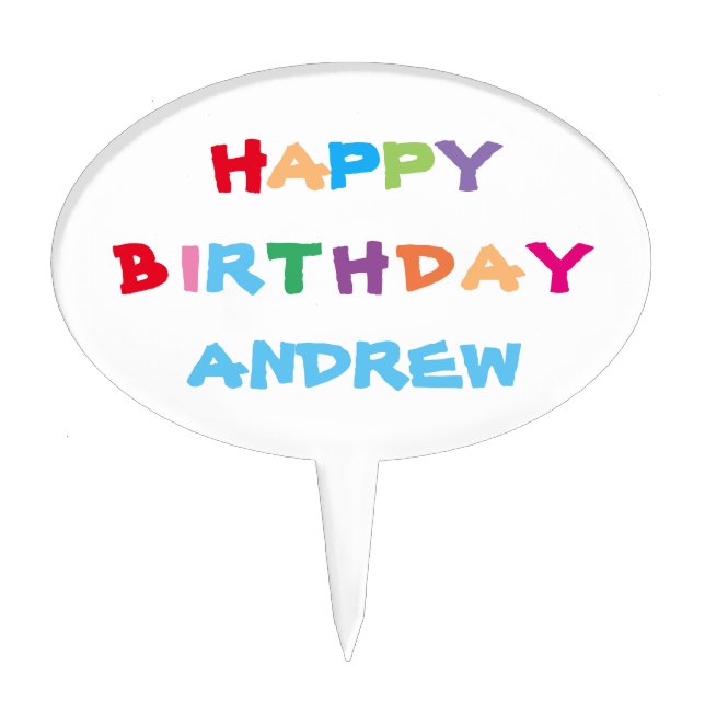 ADD YOUR OWN NAME Cake Toppers (Front)