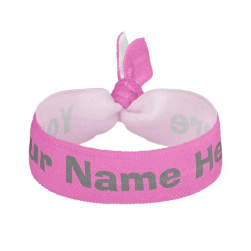 Add your own name hair tie