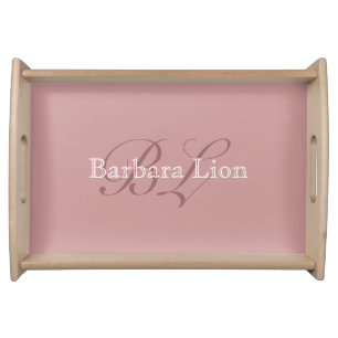 add your own name . monogram serving tray