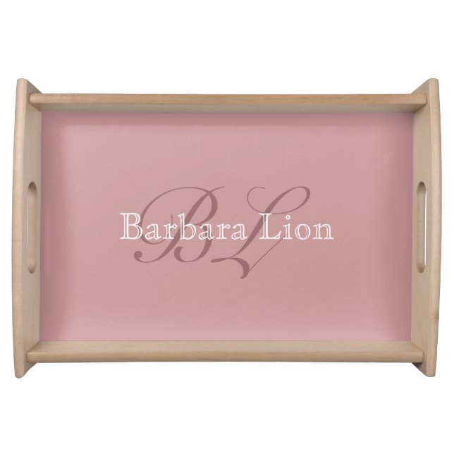 add your own name . monogram serving tray (Front)