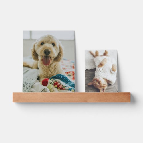 Add Your Own Pet Photos  Personalized Two Photo Picture Ledge