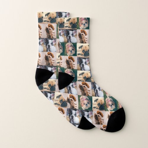 Add your own pet photos x4 socks