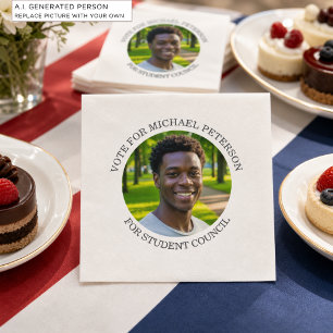Add Your Own Photo and Election Campaign Title Napkins