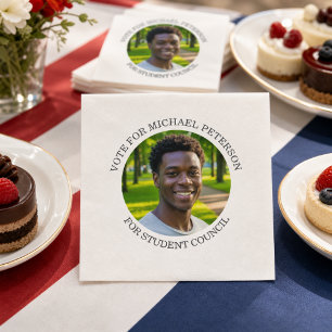 Add Your Own Photo and Election Campaign Title Napkins