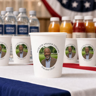 Add Your Own Photo and Election Campaign Title Paper Cups