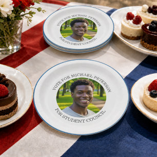 Add Your Own Photo and Election Campaign Title Paper Plates