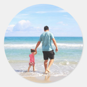 Add Your Own Photo and/or Text Classic Round Sticker