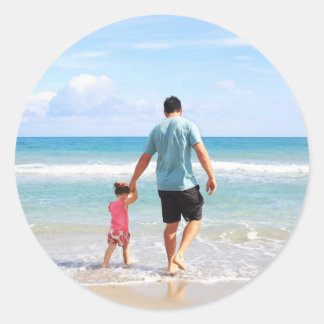 Add Your Own Photo and/or Text Classic Round Sticker