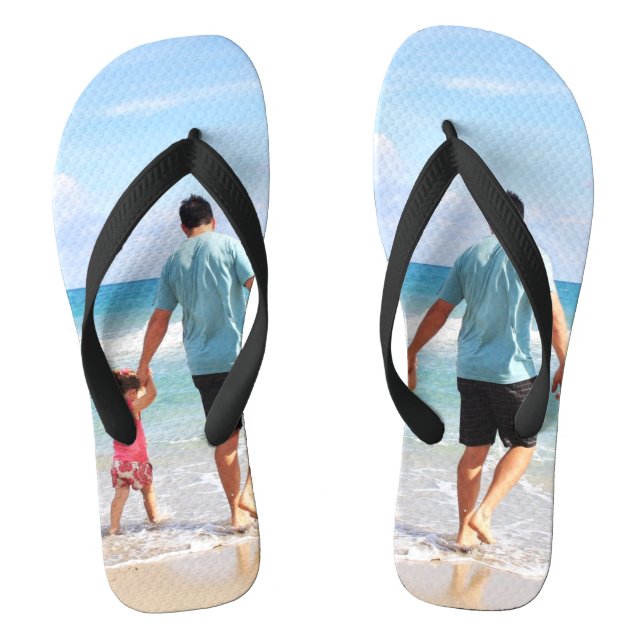 Add Your Own Photo and/or Text Flip Flops (Footbed)