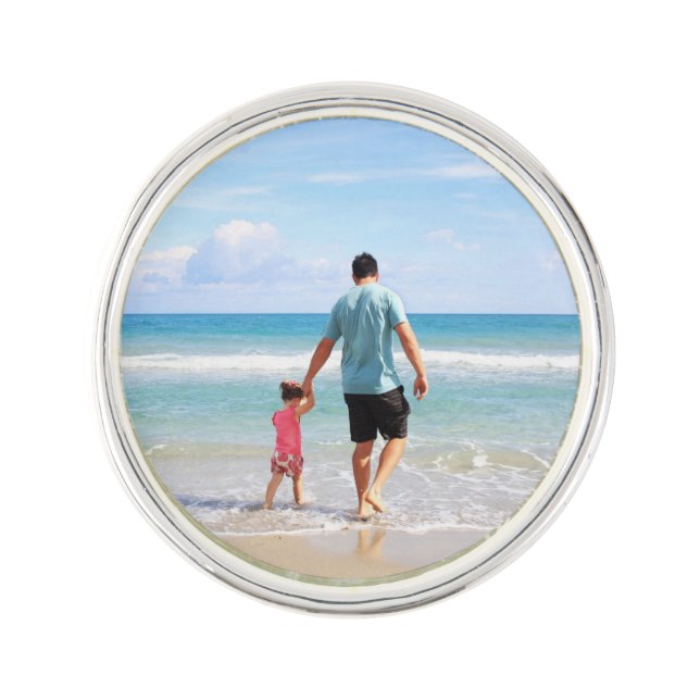 Add Your Own Photo and/or Text Lapel Pin (Front)