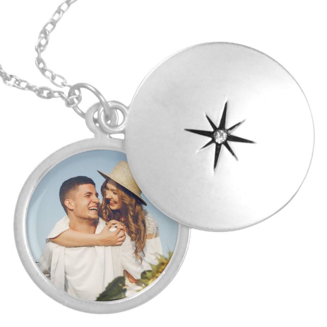 Add Your Own Photo and/or Text Locket Necklace (Front)