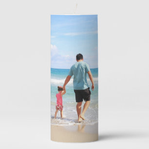 Add Your Own Photo and/or Text Pillar Candle
