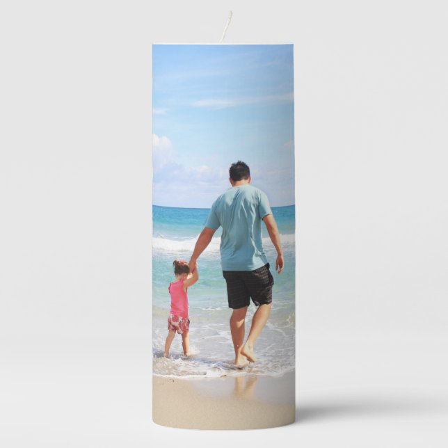 Add Your Own Photo and/or Text Pillar Candle (Front)