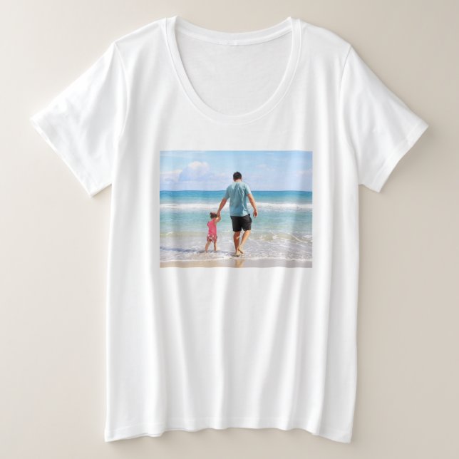Add Your Own Photo and/or Text Plus Size T-Shirt (Design Front)