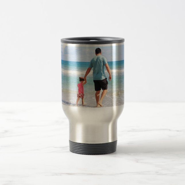 Add Your Own Photo and/or Text Travel Mug (Center)