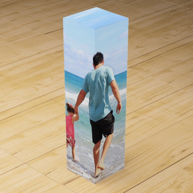 Add Your Own Photo and/or Text Wine Box (Front)