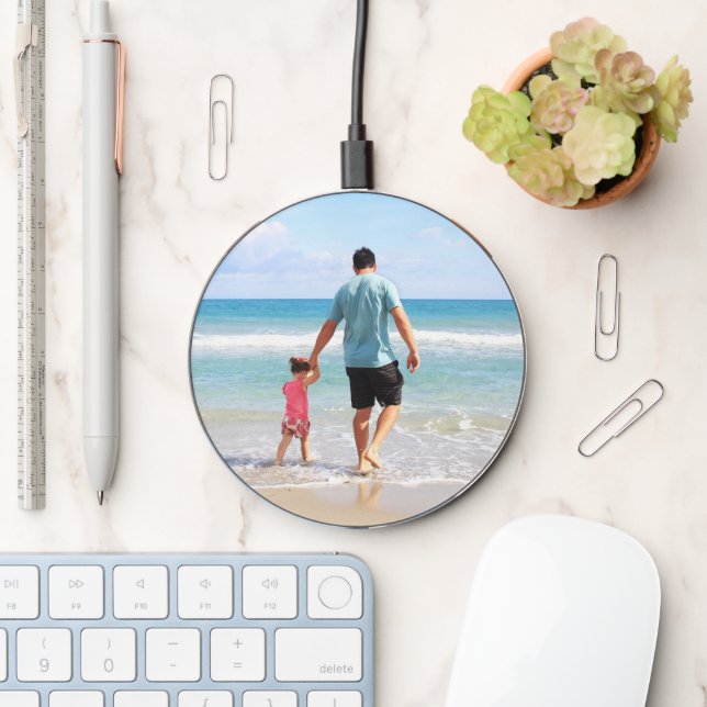 Add Your Own Photo and/or Text   Wireless Charger (Desk)