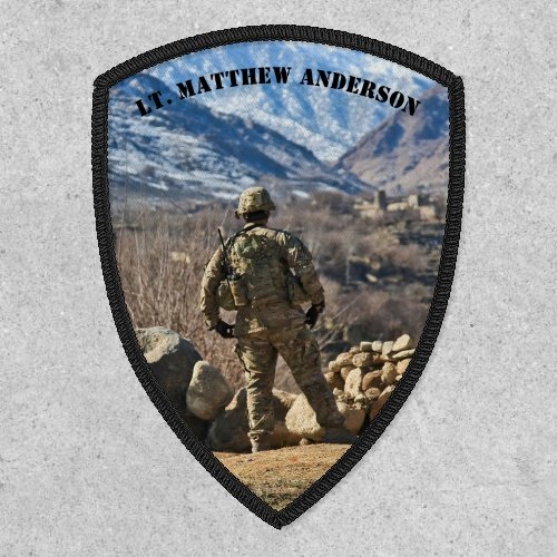 Add Your Own Photo and Text Military Style Shield Patch