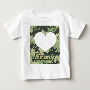 Add Your Own Photo Army Heart Baby T-Shirt