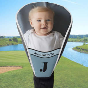 "Add your own photo" Best Dad blue personalized Golf Head Cover