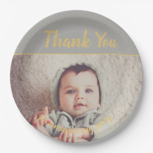 Add Your Own Photo Birthday Thank You  Paper Plates