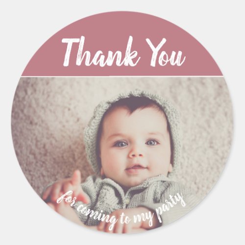 Add Your Own Photo Birthday Thank You  Stickers