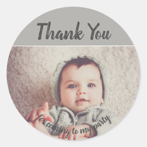 Add Your Own Photo Birthday Thank You  Stickers