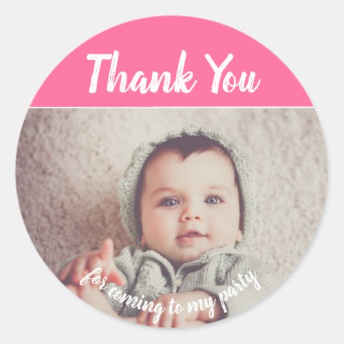 Add Your Own Photo Birthday Thank You  Stickers