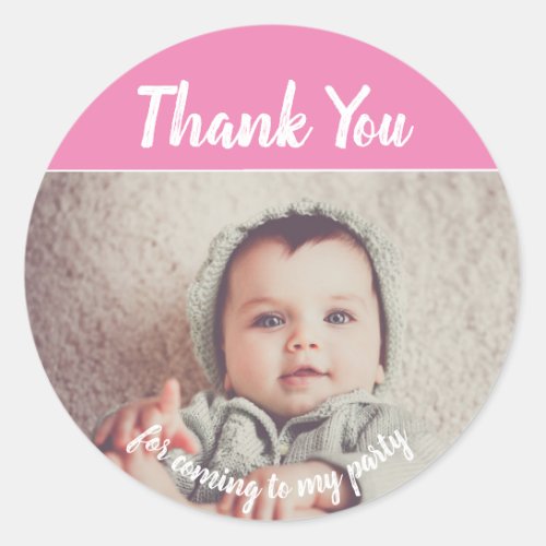 Add Your Own Photo Birthday Thank You  Stickers