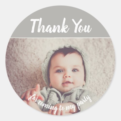 Add Your Own Photo Birthday Thank You  Stickers