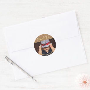 Add Your Own Photo Birthday Thank You  Stickers