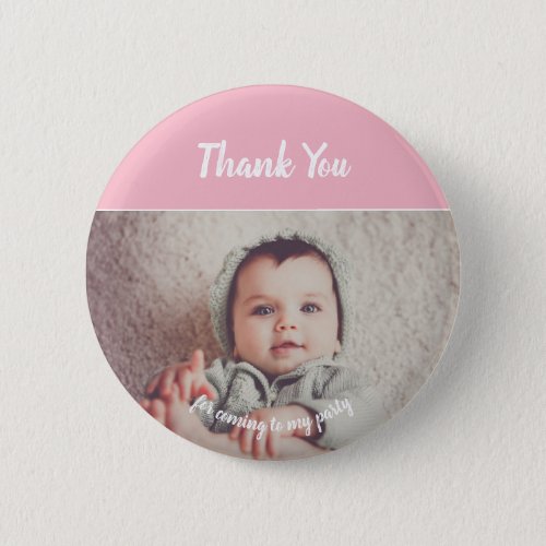 Add Your Own Photo Birthday Thank You  Stickers Button