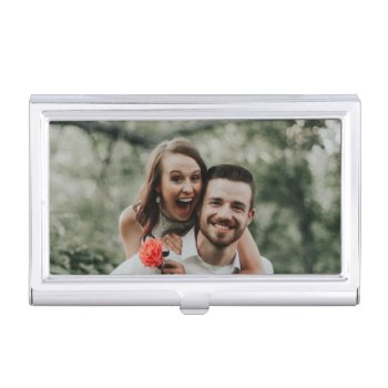"add Your Own Photo" Business Card Holder by iHave2Say at Zazzle