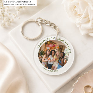Add Your Own Photo Chic Bachelorette Party Favor Keychain