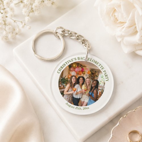 Add Your Own Photo Chic Bachelorette Party Favor Keychain
