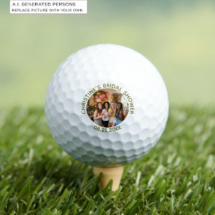 Add Your Own Photo Chic Bridal Shower Favor Golf Balls