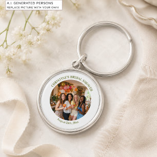 Add Your Own Photo Chic Bridal Shower Favor Keychain