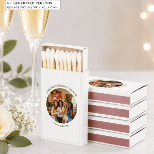 Add Your Own Photo Chic Bridal Shower Favor Matchboxes