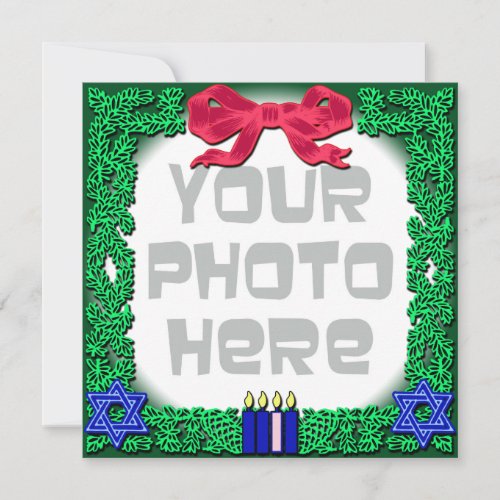 Add Your Own Photo Christmas  Hanukkah Card