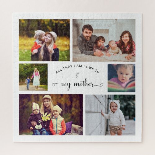 Add your own Photo Collage Mother Best Mom Quote Jigsaw Puzzle