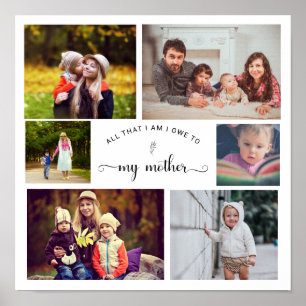 Add your own Photo Collage Mother Best Mom Quote Poster